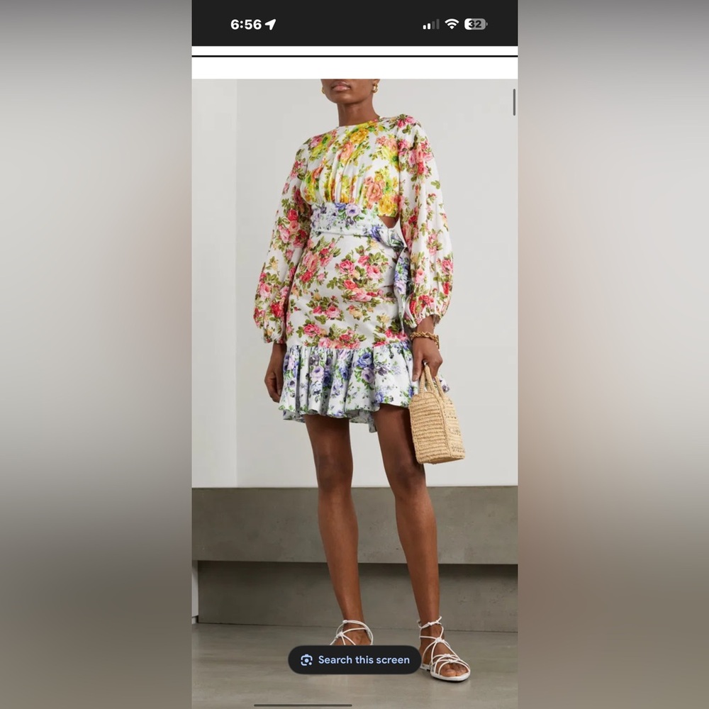 Zimmermann Floral Open-Back Dress